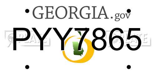 PYY7865 Georgia License Plate