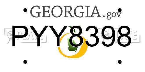 PYY8398 Georgia License Plate