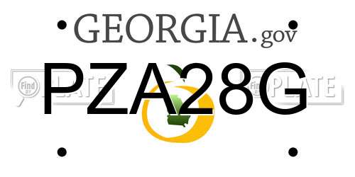 PZA28G Georgia License Plate