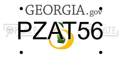 PZAT56 Georgia License Plate