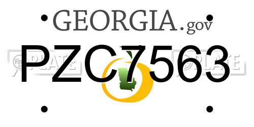 PZC7563 Georgia License Plate