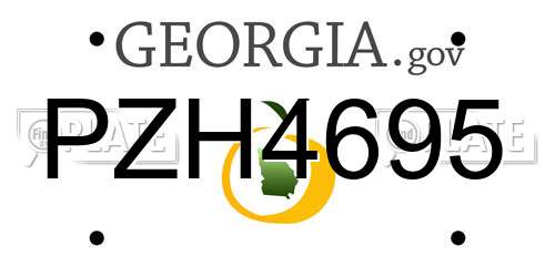 PZH4695 Georgia License Plate