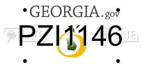 PZI1146 Georgia License Plate