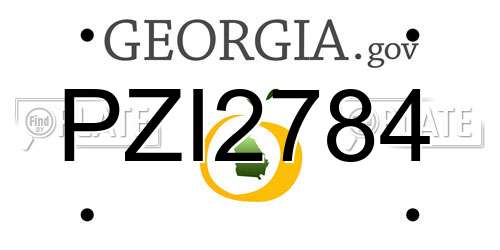 PZI2784 Georgia License Plate