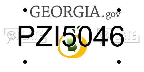 PZI5046 Georgia License Plate
