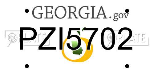 PZI5702 Georgia License Plate
