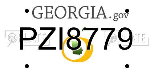 PZI8779 Georgia License Plate