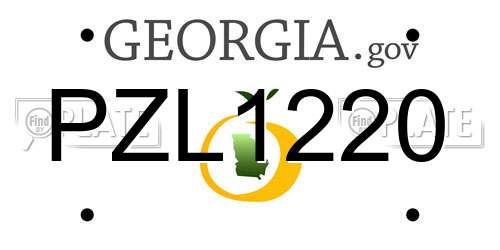 PZL1220 Georgia License Plate