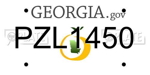 PZL1450 Georgia License Plate