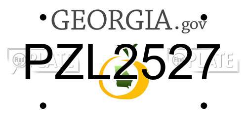 PZL2527 Georgia License Plate