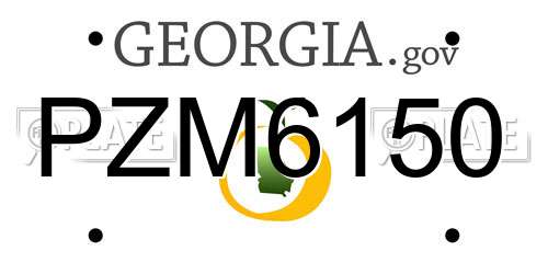 PZM6150 Georgia License Plate