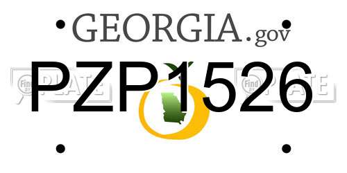 PZP1526 Georgia License Plate