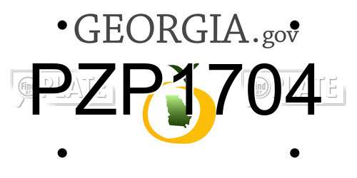 PZP1704 Georgia License Plate