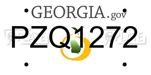 PZQ1272 Georgia License Plate