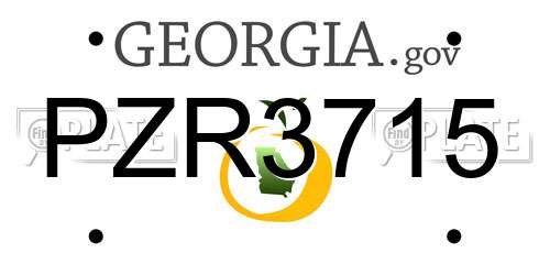 PZR3715 Georgia License Plate