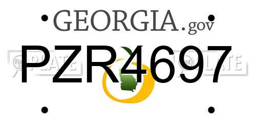 PZR4697 Georgia License Plate