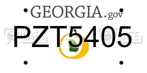 PZT5405 Georgia License Plate