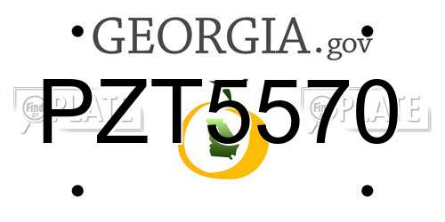 PZT5570 Georgia License Plate