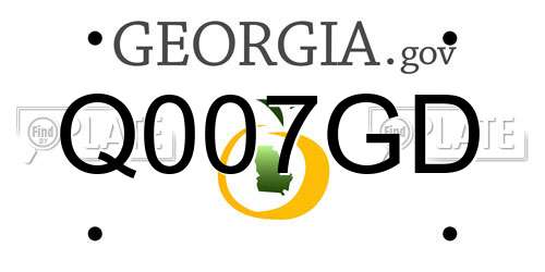 Q007GD Georgia License Plate