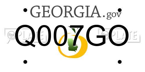 Q007GO Georgia License Plate