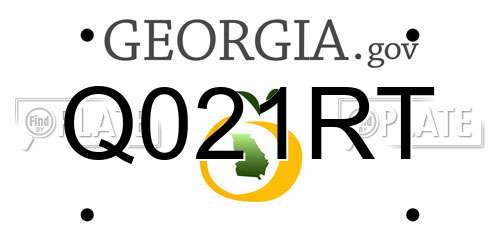 Q021RT Georgia License Plate