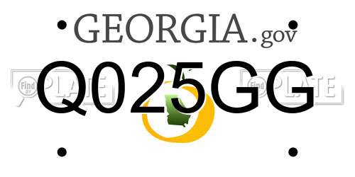Q025GG Georgia License Plate