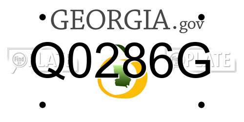 Q0286G Georgia License Plate
