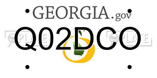 Q02DCO Georgia License Plate