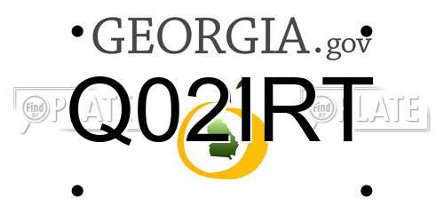 Q02IRT Georgia License Plate