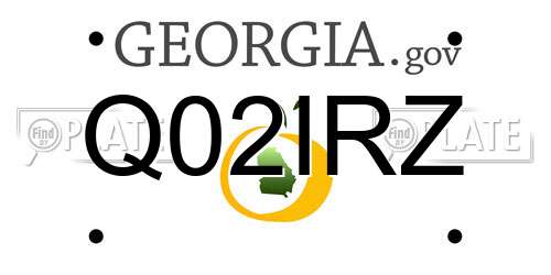 Q02IRZ Georgia License Plate