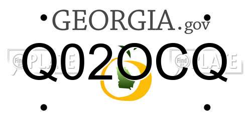 Q02OCQ Georgia License Plate