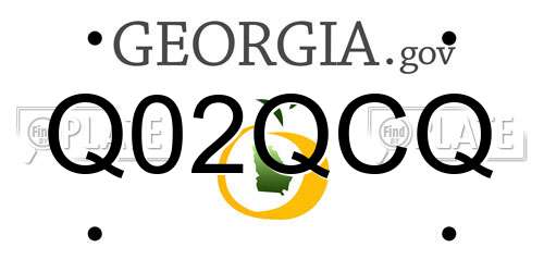 Q02QCQ Georgia License Plate