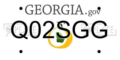 Q02SGG Georgia License Plate