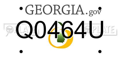 Q0464U Georgia License Plate