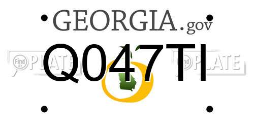 Q047TI Georgia License Plate