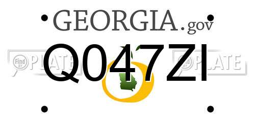 Q047ZI Georgia License Plate