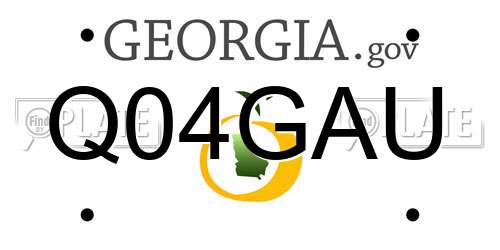 Q04GAU Georgia License Plate