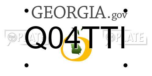 Q04TTI Georgia License Plate