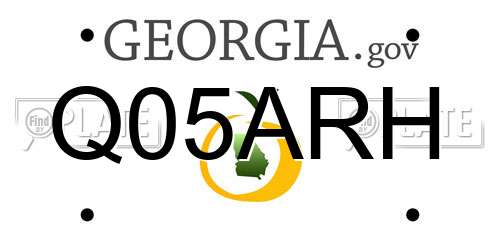 Q05ARH Georgia License Plate
