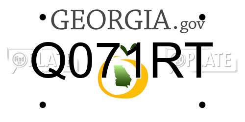 Q071RT Georgia License Plate