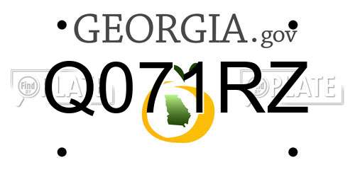 Q071RZ Georgia License Plate
