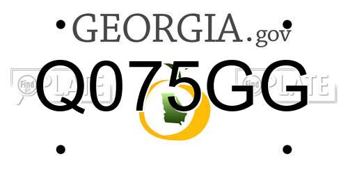 Q075GG Georgia License Plate