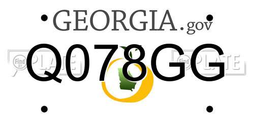 Q078GG Georgia License Plate