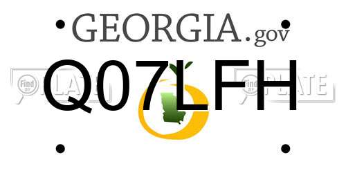 Q07LFH Georgia License Plate