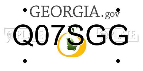 Q07SGG Georgia License Plate