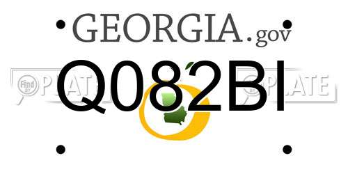 Q082BI Georgia License Plate