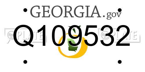 Q109532 Georgia License Plate