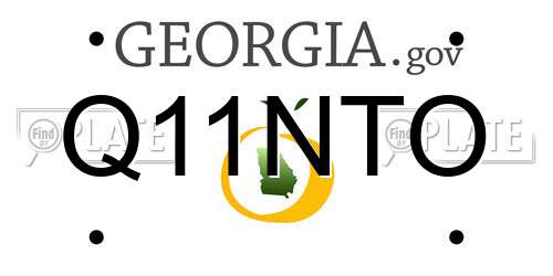 Q11NTO Georgia License Plate
