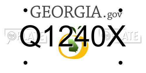 Q1240X Georgia License Plate