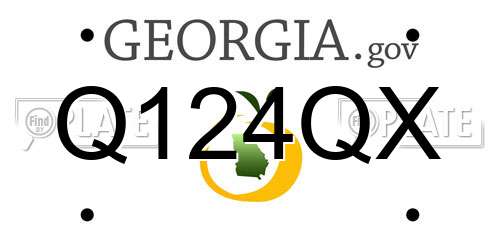 Q124QX Georgia License Plate